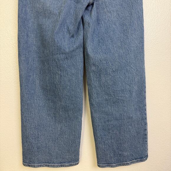 Madewell The Perfect Vintage Wide Leg Jeans 27P Petite Womens Blue Casual 26.5in - Picture 8 of 11